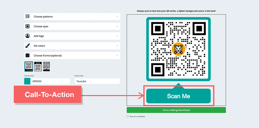 bulk qr codes call to action