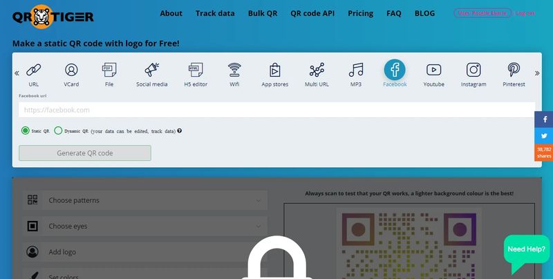 how to create a website qr code url