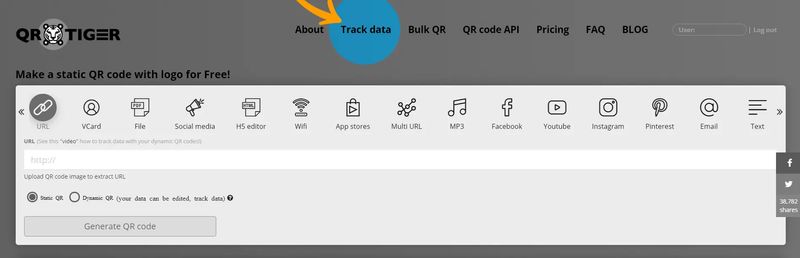 Tracking QR code for survey