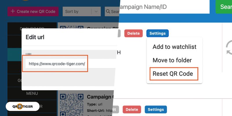 How to Reset QR Codes in QR TIGER QR Code Generator