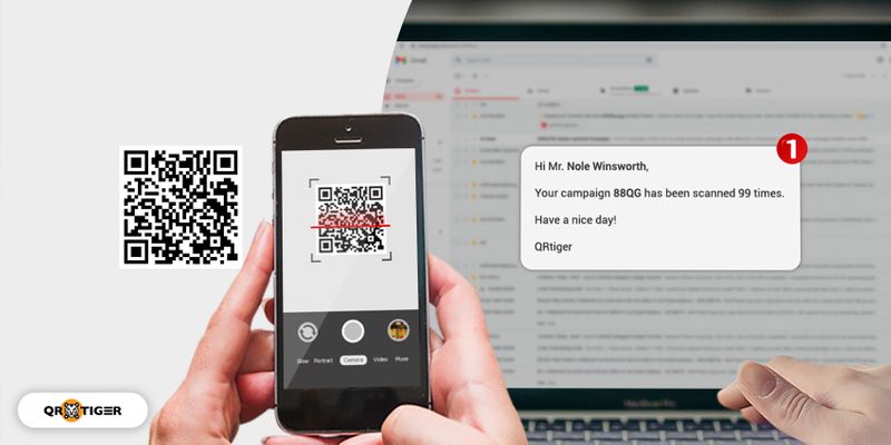 QR code scan email notification 