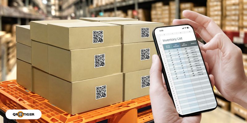 Monday inventory tracking QR code