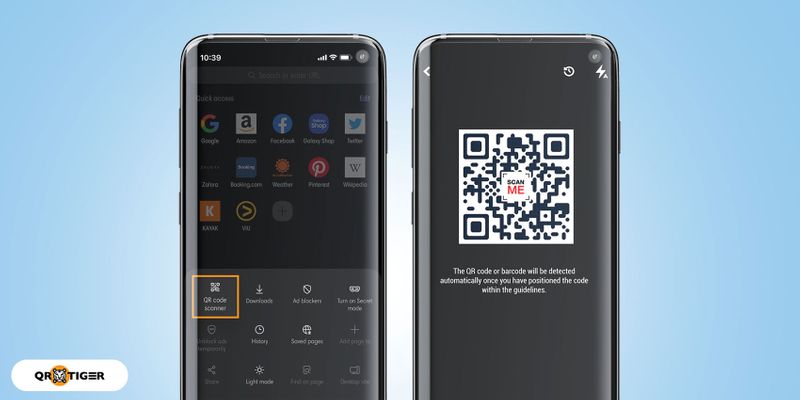 Samsung QR code scanner