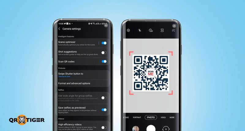 Scan QR code using camera