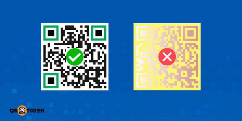 Proper QR code contrast