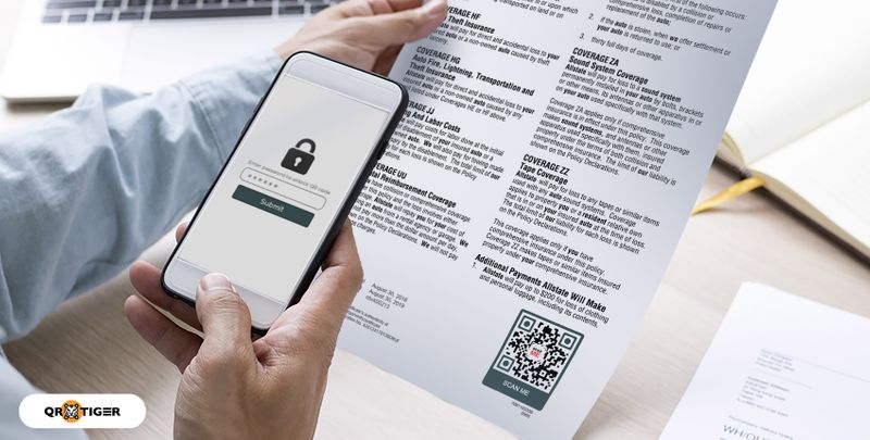 Password protected QR code QR code with password