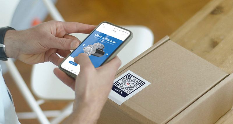 QR code for product guide Product guide QR code