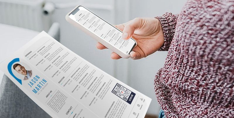 QR code for resume Resume QR code