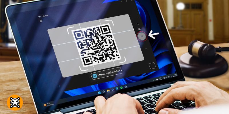 Laptop QR scanning feature Scanning QR on laptop