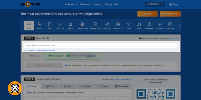 Create and scan QR codes online QR tiger online