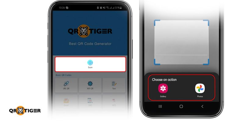 Open QR code from gallery Scan QR code