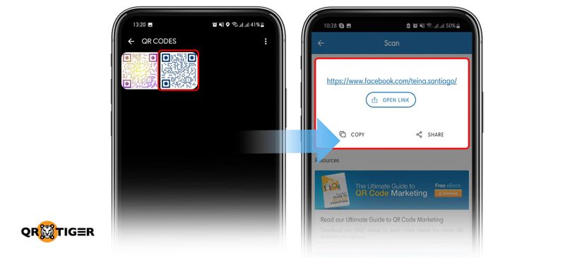 Pick QR code image from gallery Select QR code image