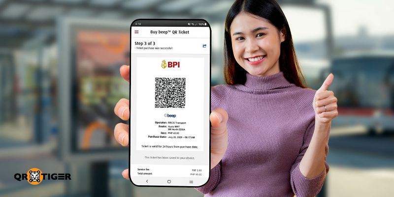 Ticket QR code from bpi Bpi beep QR code