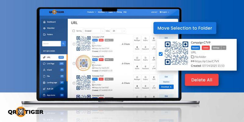 機能展開：マルチセレクトアクションでQRコードを管理