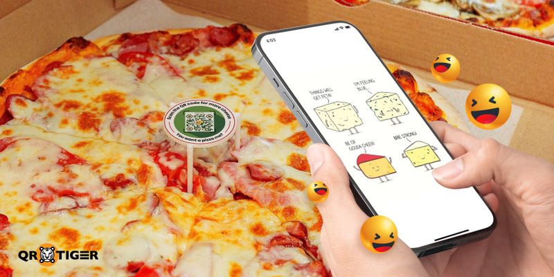 Funny QR code on food product Funny food QR code