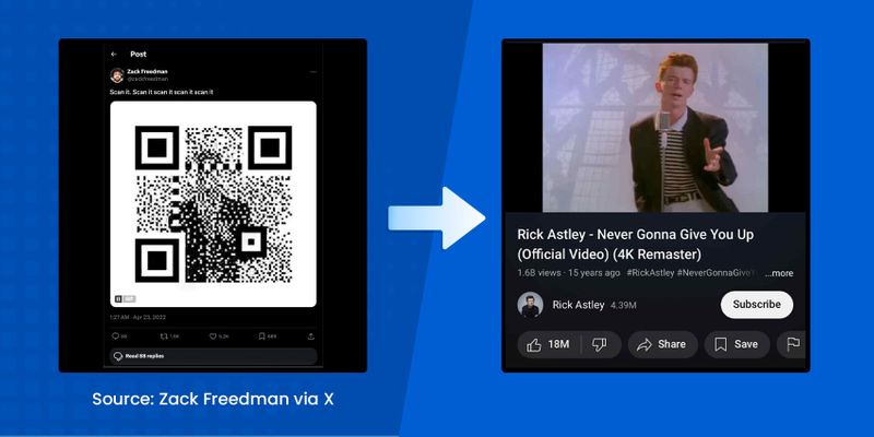 Rickroll QR code gif