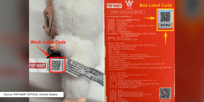 Verify labubu authenticity using QR codes Authentic labubu with QR code