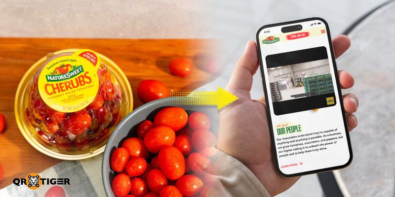 QR code for packaging Naturesweet tomato packaging QR code