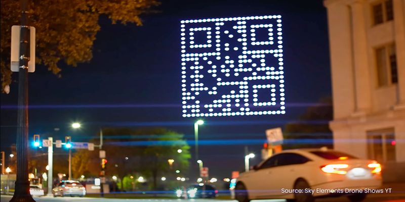 Rick roll drone QR code Drone QR code