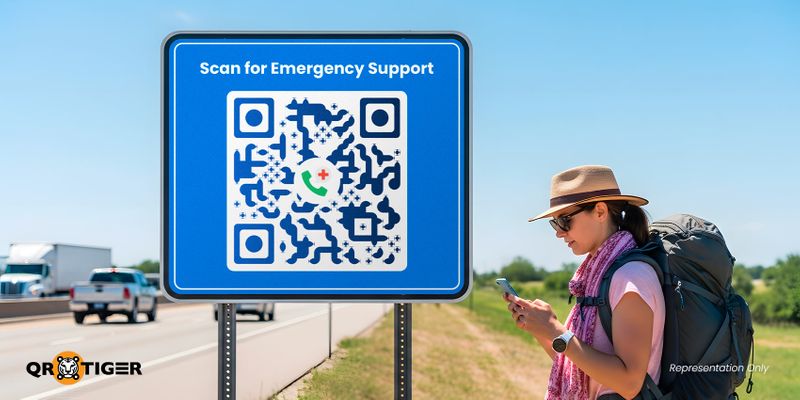 Nhai QR code signboard on highway QR code signboard