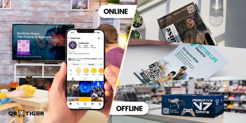 Offline and online dynamic QR code Dynamic QR code on omnichannel