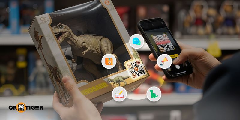 Jurassic world toy QR codes for fan engagement Jurassic world toy QR codes