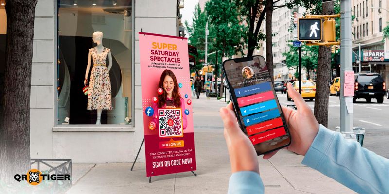 SBS sale using social media QR code Social media promotion on SBS