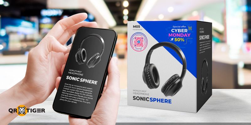 Cyber monday product information QR