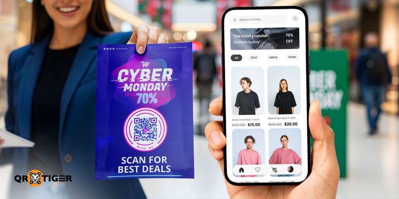 Cyber monday discount QR code