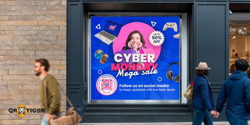 Cyber monday social media QR