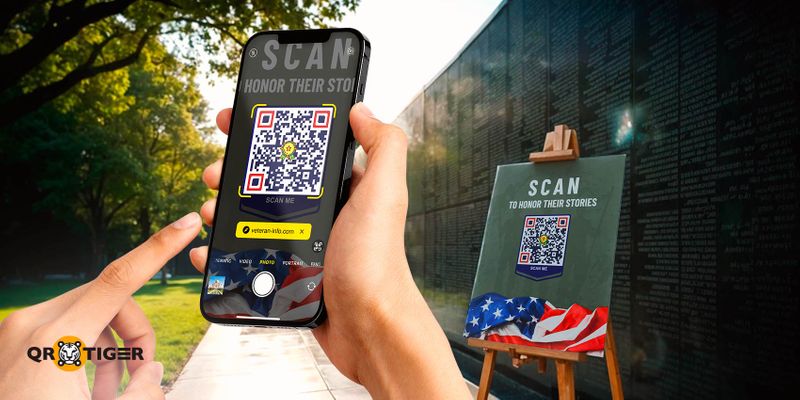 Memorial QR code for veterans day