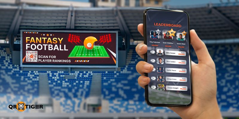 Fantasy football QR code Leaderboard football QR code