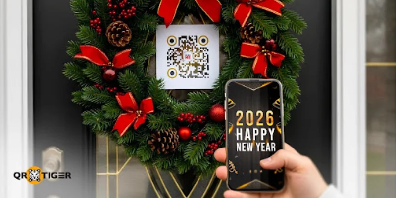 Message and greeting QR code for new years eve New years eve message QR