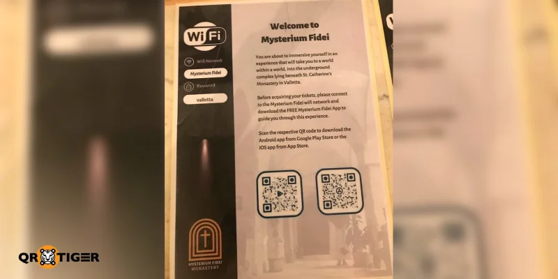 Museum app access via QR code QR code for mediacoop