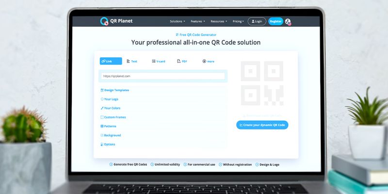 QR planet with tracking features QR planet trackable QR generator