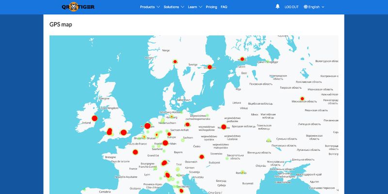 QR TIGER GPS tracking feature