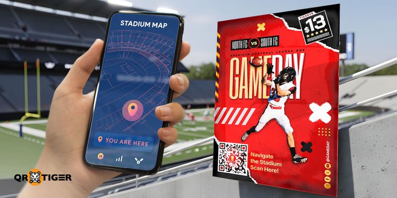 Map football QR code Football QR code location