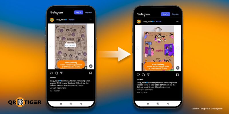 QR code augmented reality experience