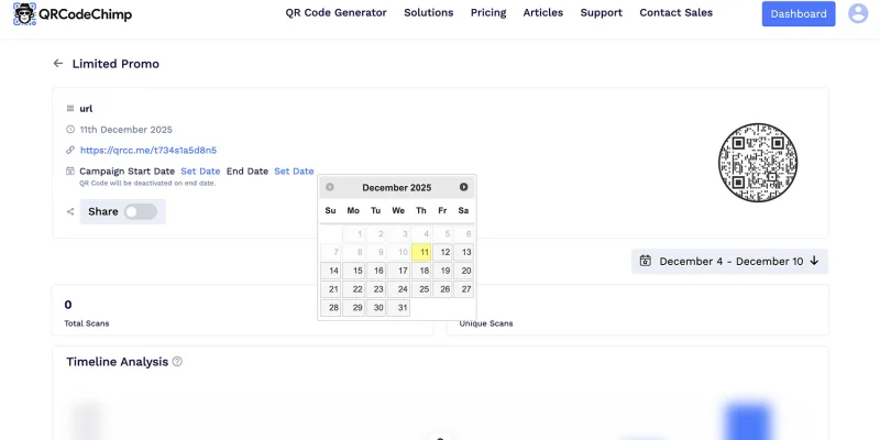 QRcode chimp expiry feature
