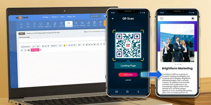 QR code solution for free landing page Landing page QR code