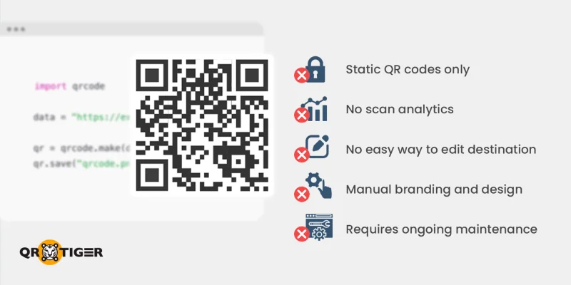 Limitations in QR code generation using Python python QR code creation limitations
