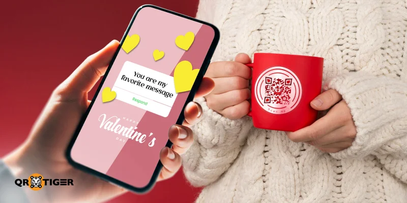 Valentine love letter QR code