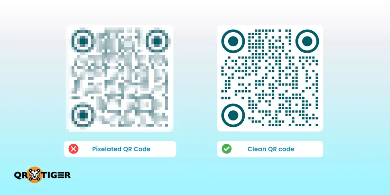 Pixelated QR code