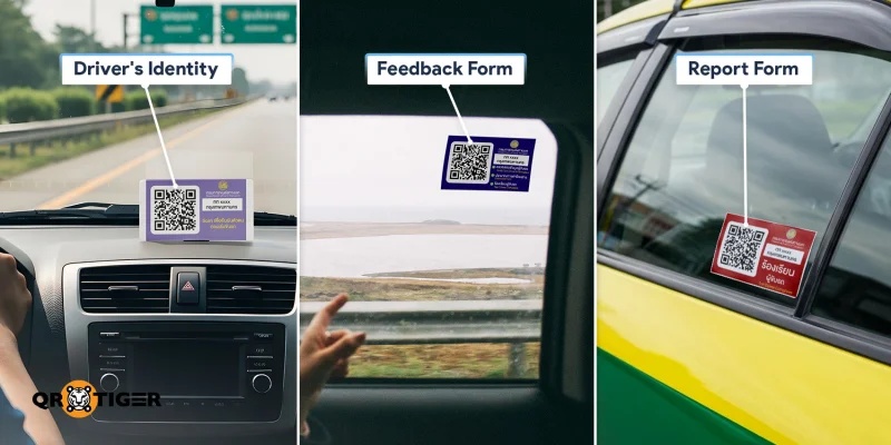 Thailand taxi QR code system