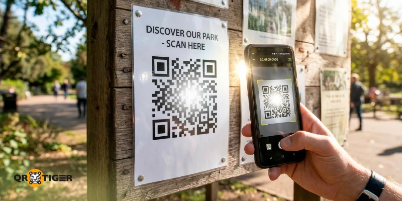 Unscannable QR code due to reflective material Outdoor code with reflective material