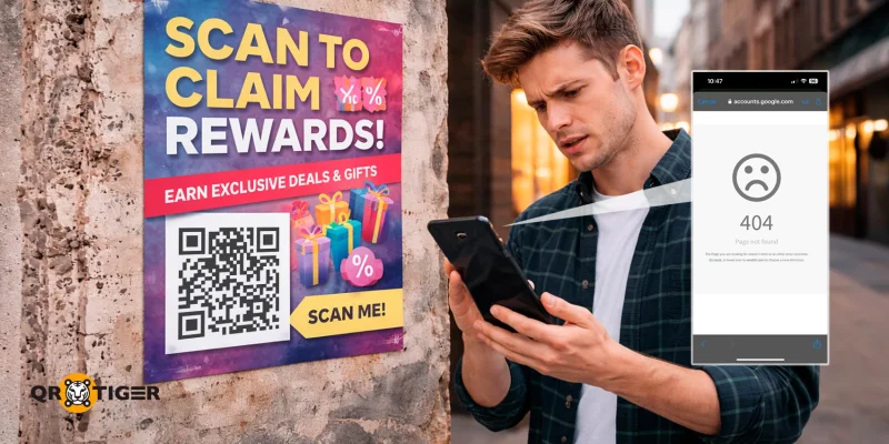 QR code with broken links