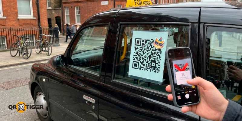 Unscannable outdoor QR code with overlays Overlayed outdoor QR code design