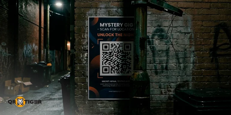 Unscannable outdoor QR code due to poor lighting Dim outdoor QR code