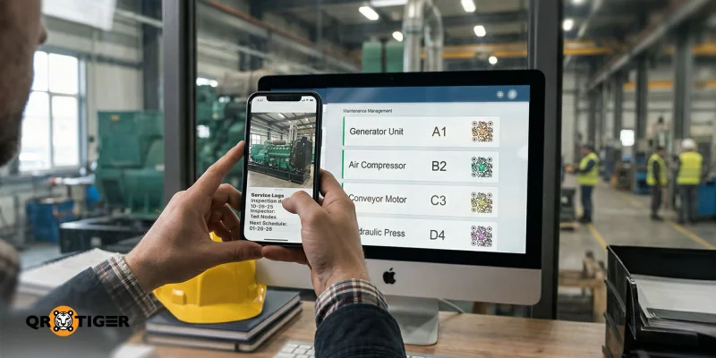 QR code equipment maintenance asset list