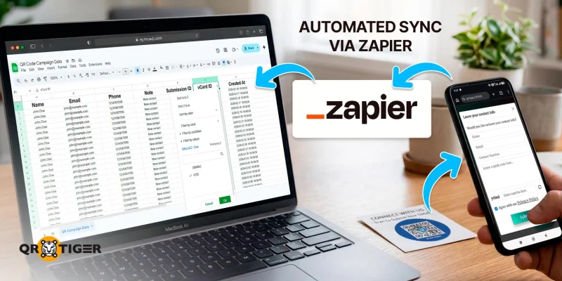 Como sincronizar os dados do código QR com o Google Sheets usando o Zapier